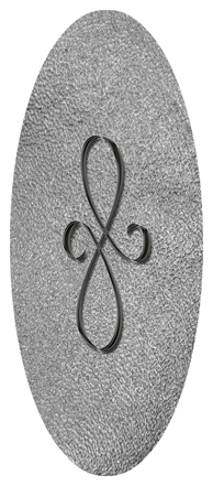 Black Scroll Shimmer Silver